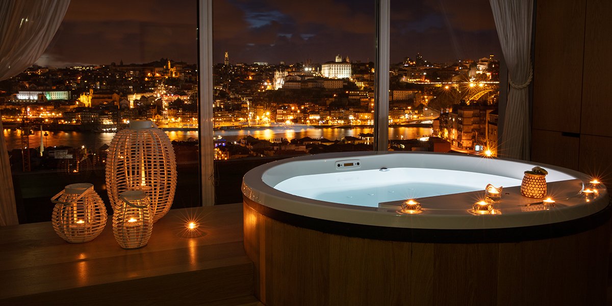 Barrel Bath at The Yeatman - Luxury Hotel & Spa in Porto
