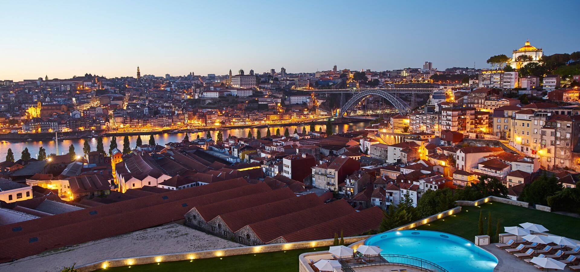 View of Porto, Portugal from The Yeatman